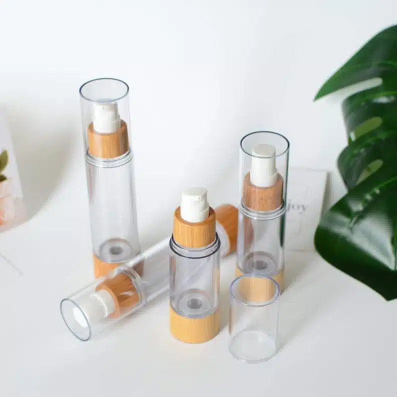 ZHPALP-001 Empty Airless Bottles Natural Bamboo Wooden - Image 4