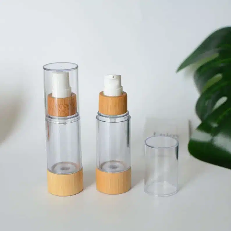 ZHPALP-001 Empty Airless Bottles Natural Bamboo Wooden - Image 3