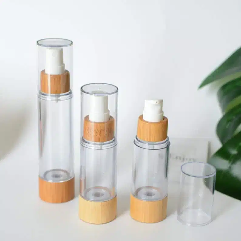 ZHPALP-001 Empty Airless Bottles Natural Bamboo Wooden - Image 2