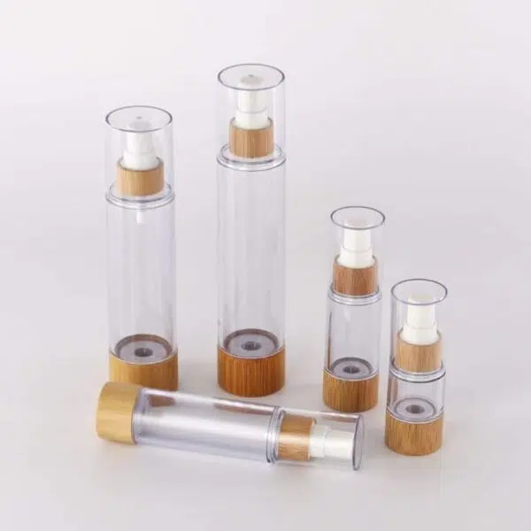 bamboo airless pump bottle