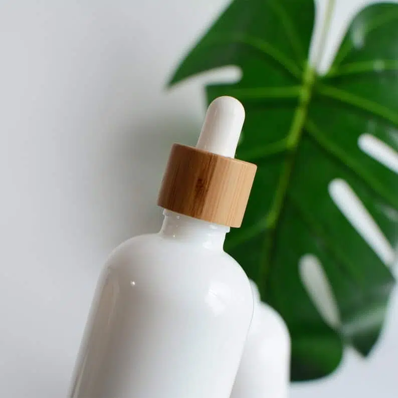 ZHFDB-009 100ml 3.5oz Natural Bamboo Frosted Glass Drpper - Image 5