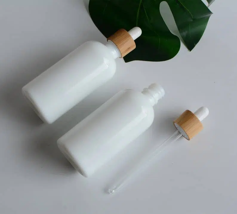 ZHFDB-009 100ml 3.5oz Natural Bamboo Frosted Glass Drpper - Image 3