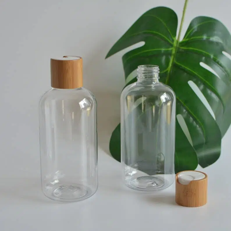 ZHFLP-010 250ml 8oz Natural Bamboo Wooden Shampoo Soap bottle - Image 4