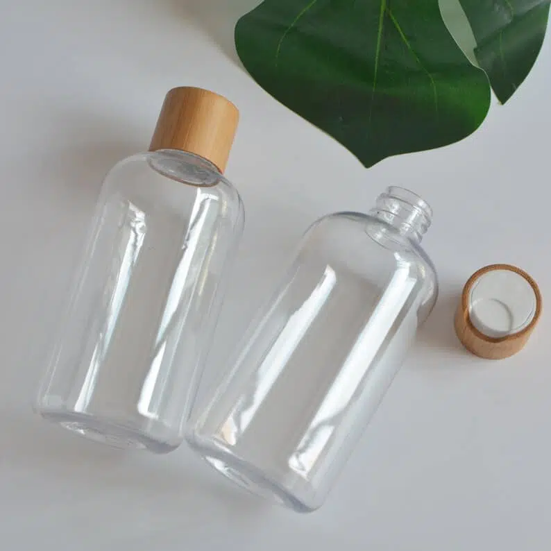 ZHFLP-010 250ml 8oz Natural Bamboo Wooden Shampoo Soap bottle - Image 3