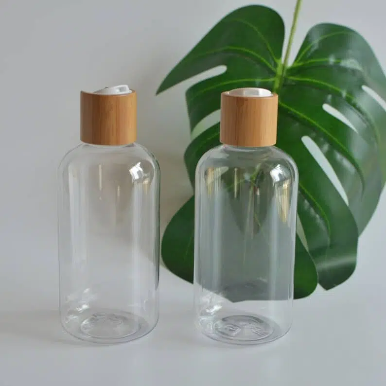 ZHFLP-010 250ml 8oz Natural Bamboo Wooden Shampoo Soap bottle - Image 2