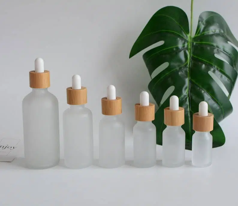 ZHFDB-013 15ml 30ml 50ml 100ml Eco Natural Bamboo Wooden Frosted Glass - Image 4