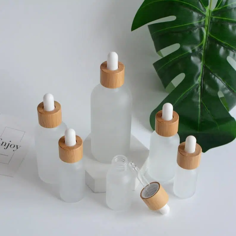 ZHFDB-013 15ml 30ml 50ml 100ml Eco Natural Bamboo Wooden Frosted Glass - Image 3