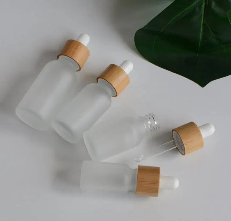 ZHFDB-013 15ml 30ml 50ml 100ml Eco Natural Bamboo Wooden Frosted Glass - Image 2
