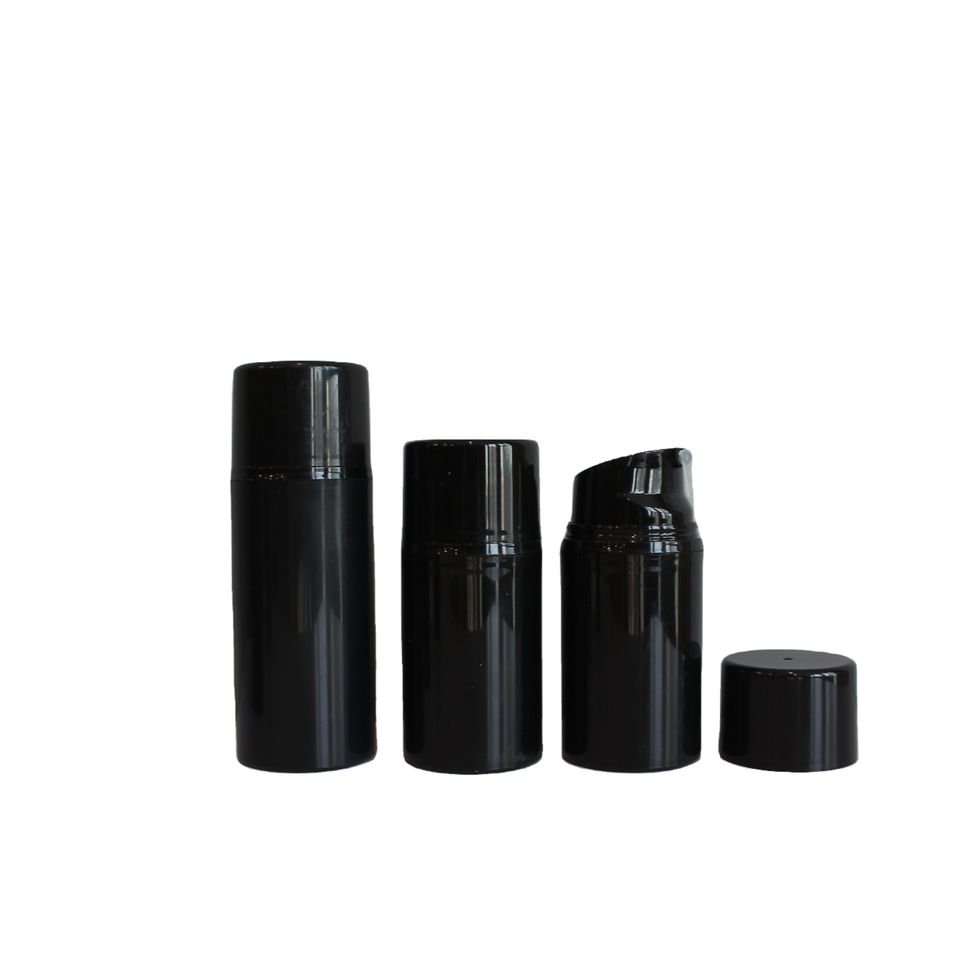 Black PP Airless Pump Bottle, 30-150ml