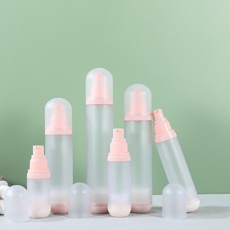 Pink Frosted Airless Bottle, 15ml-120ml