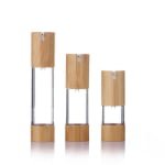 Bamboo Plastic Airless Pump Bottle, 30ml