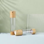 Bamboo Plastic Airless Pump Bottle, 30ml