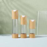 Bamboo Plastic Airless Pump Bottle, 30ml